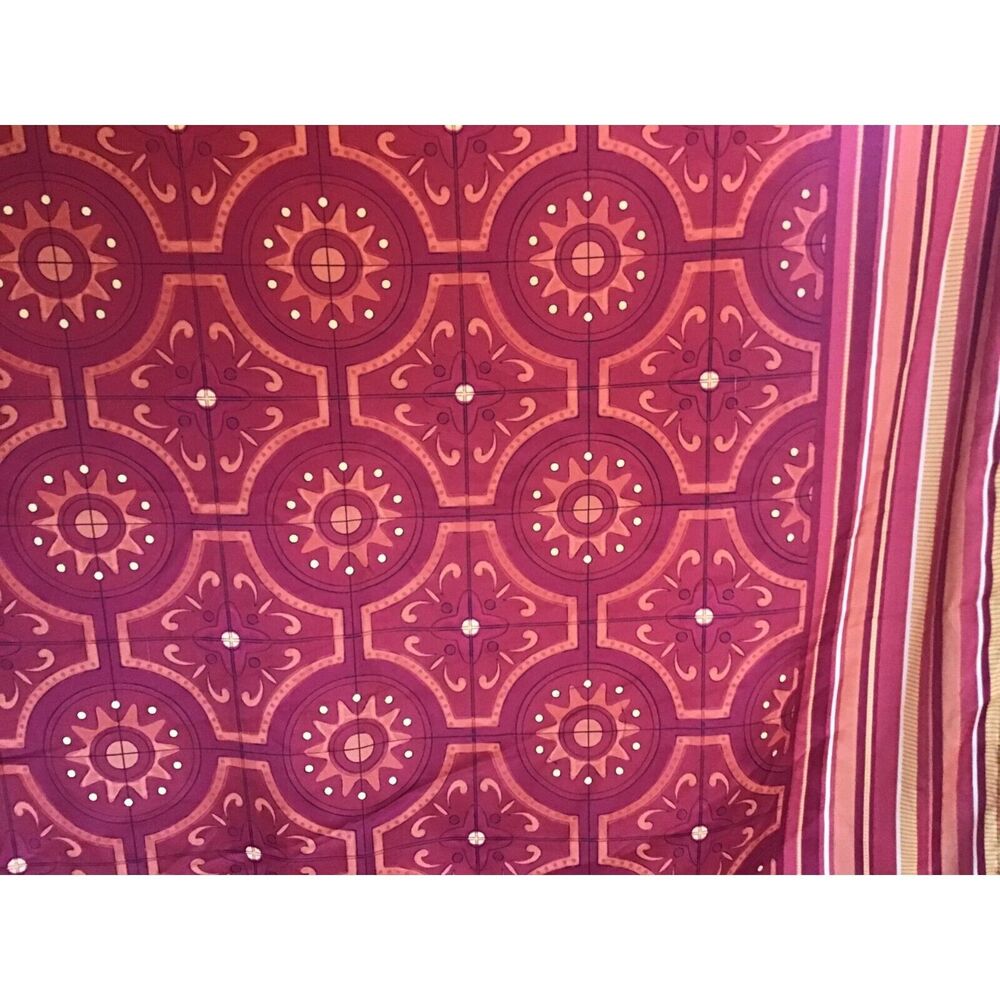 Bobby Flay Tablecloth Orange Yellow Sunburst Stripes Cloth Rectangle 58 x 83